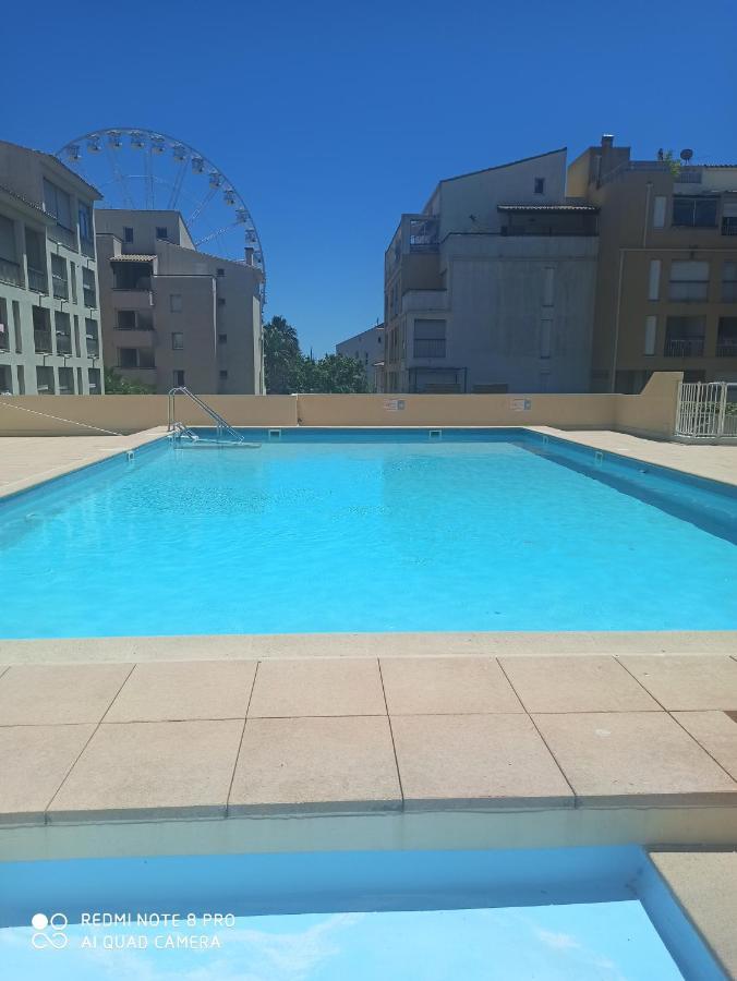 Port Studio Piscine, Parking, Prive,Navette Aeroport Agde Bagian luar foto