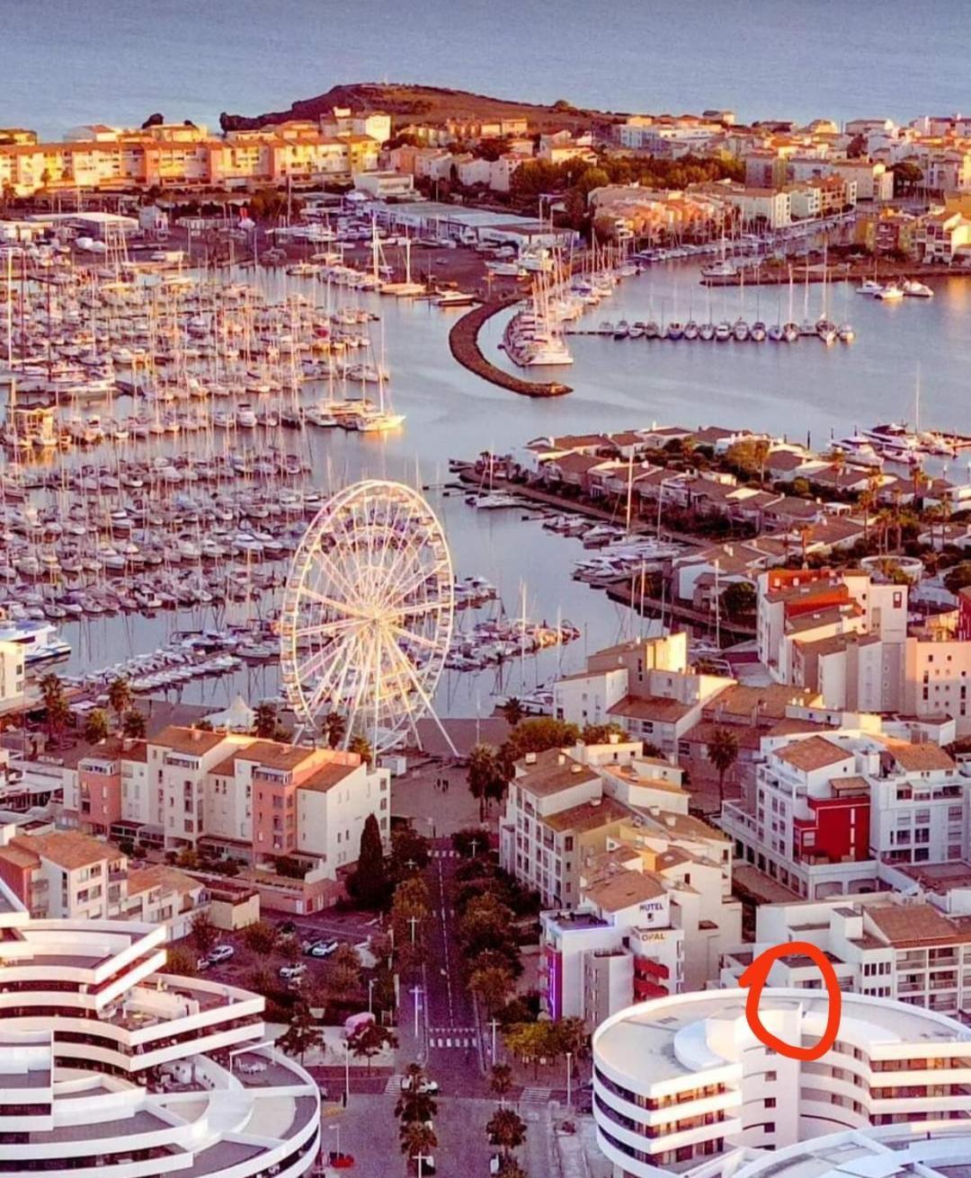 Port Studio Piscine, Parking, Prive,Navette Aeroport Agde Bagian luar foto